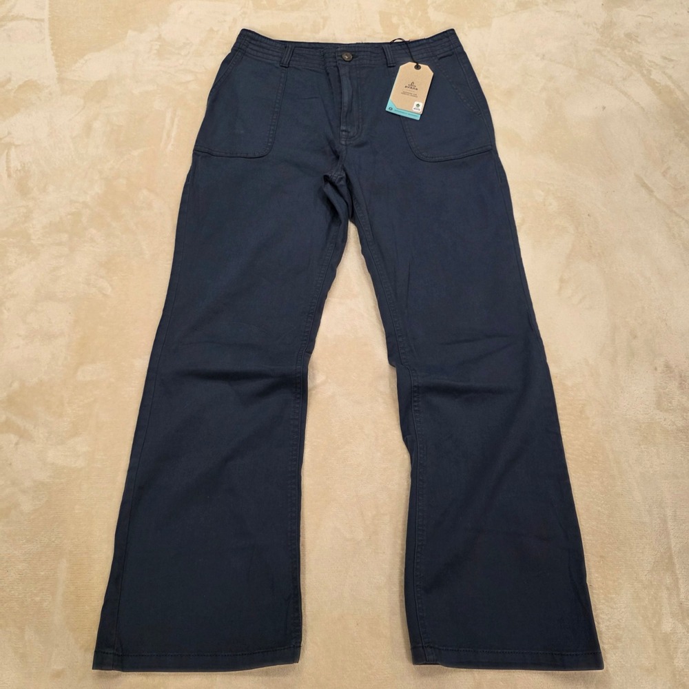prAna Sancho Slim Pant Womens 8 Dark Sky Organic Cotton High Rise NEW